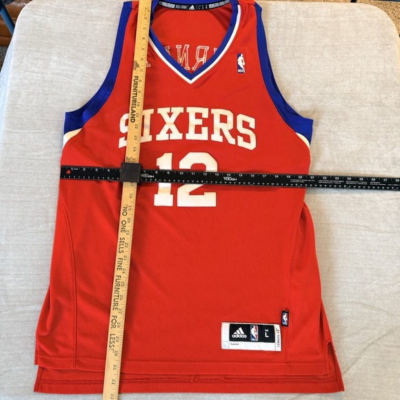 Adidas Philadelphia 76ers Evan Turner 12 Swingman Jersey Mens L +2 Red - Picture 3 of 8